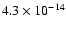 $4.3\times10^{-14}$