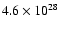 $4.6\times 10^{28}$