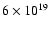 $6\times10^{19}$
