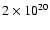 $2\times10^{20}$