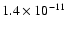 $1.4\times10^{-11}$
