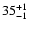 $35^{\rm +1}_{-1}$