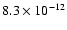 $8.3\times10^{-12}$