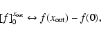 \begin{displaymath}[f]^{x_{\rm out}}_0 \leftrightarrow f({x_{\rm out}}) - f(0),
\end{displaymath}