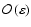 ${\cal O}\left({\varepsilon}\right)$