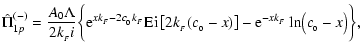 $\displaystyle \hat\Pi_{1p}^{(-)} = \frac{A_0\Lambda}{2k_{_F}i}\biggl\{
{\rm e}^...
...t[2k_{_F}(c_{_0}-x)\right]
-{\rm e}^{-xk_{_F}}\ln\bigl(c_{_0}-x\bigr)\biggr \},$