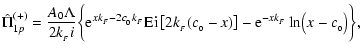 $\displaystyle \hat\Pi_{1p}^{(+)} = \frac{A_0\Lambda}{2k_{_F}i}\biggl\{
{\rm e}^...
...t[2k_{_F}(c_{_0}-x)\right]
-{\rm e}^{-xk_{_F}}\ln\bigl(x-c_{_0}\bigr)\biggr \},$