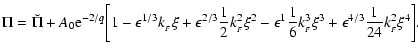 $\displaystyle \Pi = \breve \Pi +
A_0 {\rm e}^{-2/q}\biggl[1 - \epsilon^{1/3}k_{...
...n^{1}\frac{1}{6}k_{_F}^3\xi^3 +
\epsilon^{4/3}\frac{1}{24}k_{_F}^2\xi^4\biggr].$