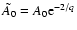 $\tilde A_0 = A_0 {\rm e}^{-2/q}$