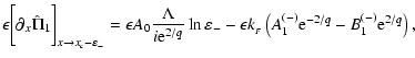 $\displaystyle \epsilon\biggl[\partial_x \hat \Pi_1\biggr]_{x\rightarrow x_c - \...
...}
-\epsilon k_{_F}\left(A_1^{(-)}{\rm e}^{-2/q}
-B_1^{(-)}{\rm e}^{2/q}\right),$