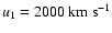 $u_1=2000~\rm {km~s^{-1}}$