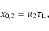 \begin{displaymath}x_{0,2}=u_2\tau_{\rm L},
\end{displaymath}