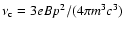 $\nu_{\rm c}=3eBp^2/(4\pi m^3c^3)$