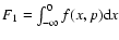 $F_1=\int_{-\infty}^0 f(x,p){\rm d}x$