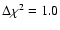 $\Delta\chi^2=1.0$