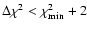 $\Delta\chi^2 <
\chi^2_{\min}+2$