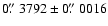 $0\hbox{$.\!\!^{\prime\prime}$ }3792\pm 0\hbox{$.\!\!^{\prime\prime}$ }0016$