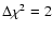 $\Delta \chi ^2=2$