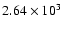 $2.64\times 10^3$