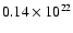 $0.14\times 10^{22}$