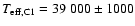 $T_{\rm eff,C1}=39~000 \pm 1000$