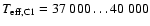 $T_{\rm eff, C1}=37~000 \ldots 40~000$