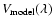 $V_{{\rm model}}(\lambda)$