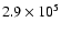 $2.9\times 10^5$
