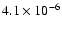 $4.1\times 10^{-6}$