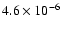 $4.6\times 10^{-6}$
