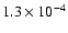 $1.3\times10^{-4}$