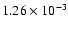 $1.26\times 10^{-3}$