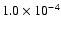 $1.0\times10^{-4}$