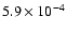 $ 5.9\times 10^{-4}$