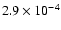 $ 2.9\times 10^{-4}$