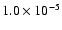 $1.0\times10^{-5}$