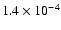 $1.4\times 10^{-4}$