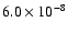 $6.0 \times 10^{-8}$