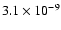 $3.1\times 10^{-9}$