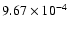$9.67\times 10^{-4}$