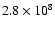 $2.8\times10^8$