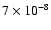 $7\times 10^{-8}$