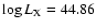$\log L_{\rm X}=44.86$