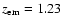 $\emph{z}_{\rm em}=1.23$