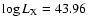 $\log L_{\rm X}=43.96$