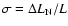 $\sigma=\Delta L_{\rm N}/ L$