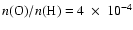 $n({\rm O})/n({\rm H})=4~\times~10^{-4}$