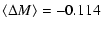 $\displaystyle \langle\Delta M\rangle =-0.114$