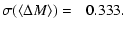 $\displaystyle \sigma(\langle\Delta M\rangle) = \phantom{-}0.333.$