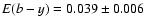 ${E(b-y)}=0.039\pm0.006$